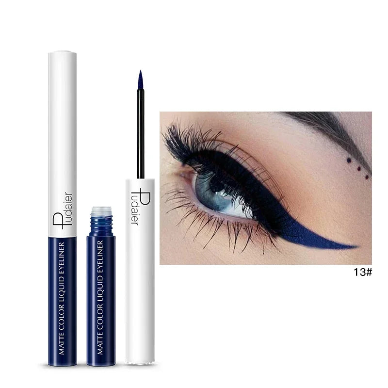 15 Color Long Lasting Liquid Eyeliner Makeup Waterproof Fast Dry Liquid Eyeliner Matte Multicolor Eye Liner HIP 13