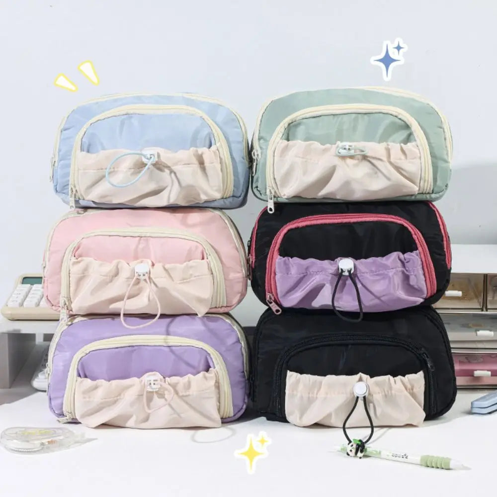 Five-Layer Drawstring Pencil Case – Large Capacity Pen Bag Pencil Case HIP