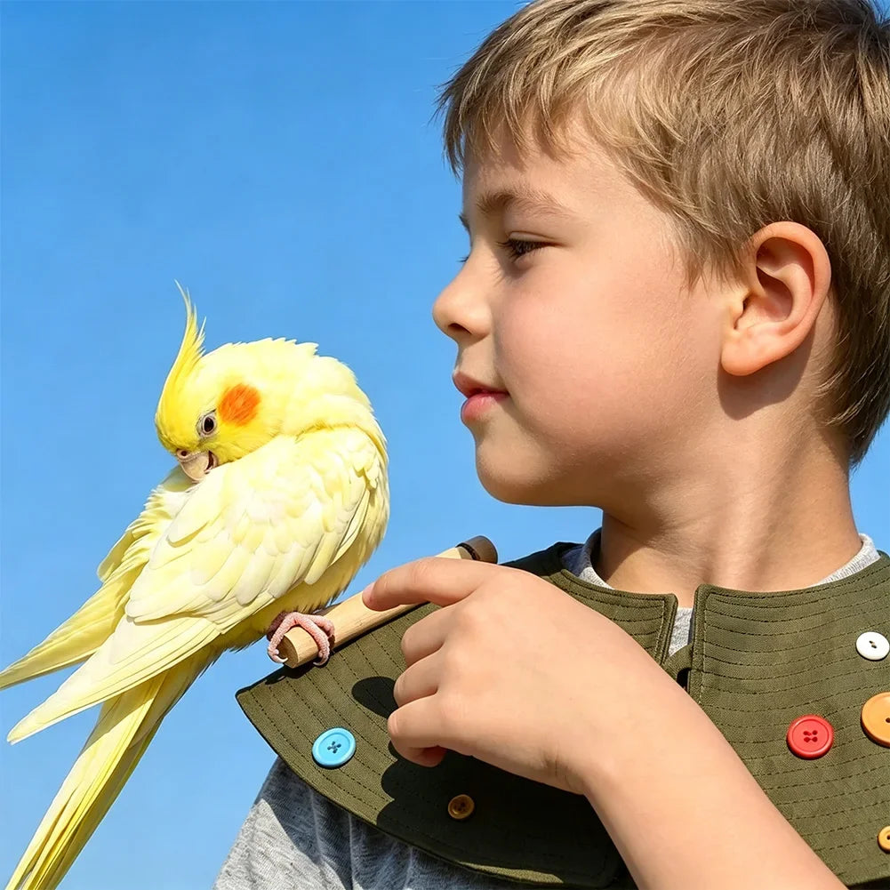Anti Bite Shoulder Parrot Training Shawl with Button Parrot Training Shoulder Protector Suitable for Parrot Training Protection HIP