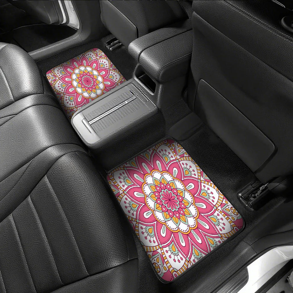 Crystal Velvet Car Floor Mats – Double-Layer Universal Fit Car Floor Mats HIP
