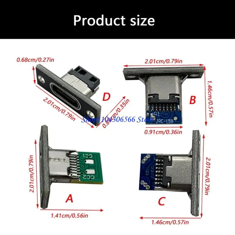 USB Type-C Female PCB Port Connector – Industrial Strength PCB Port Connector HIP