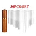 30-Pc Self-Threading Big Eye Sewing Needles – Stainless Steel Sewing Needle Set HIP C200-Red Wood- 1set