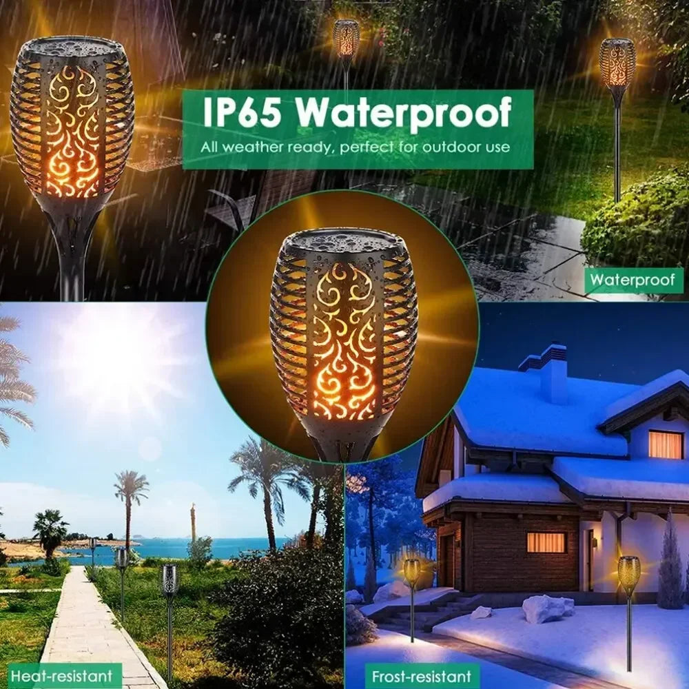Solar Flickering Torch Light 96 LED – Waterproof Garden Flame Lamp Solar Garden Torch Light HIP