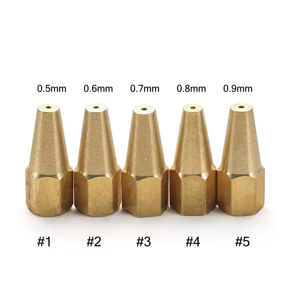 H01-2 Pure Copper Brazing Torch Nozzle Set – 5 Tips (#1–#5) Brazing Torch Nozzle HIP