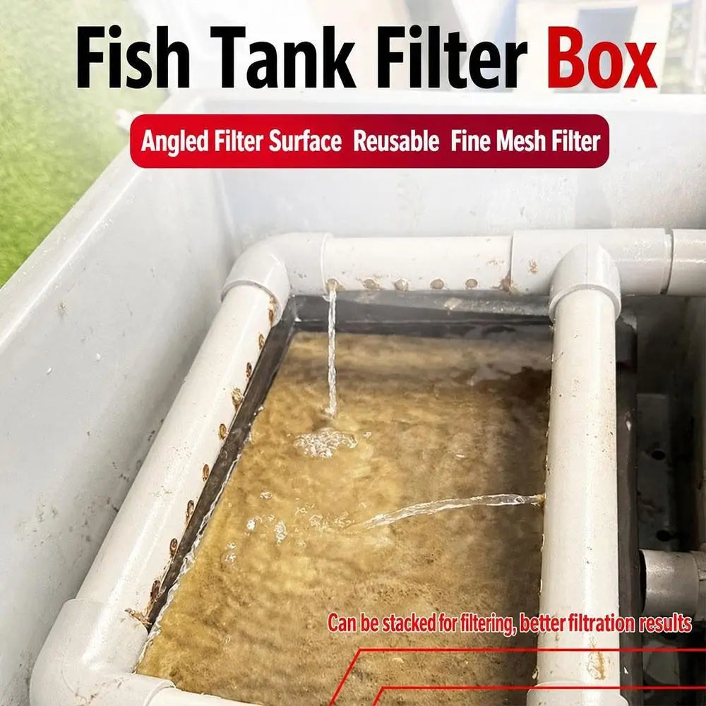 PVC Aquarium Filter Screen Tray – 150 Mesh Nylon, Reusable Aquarium Filter Tray HIP