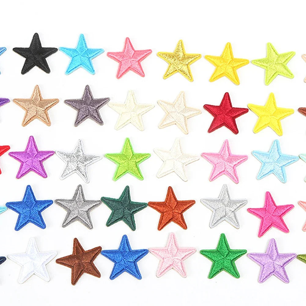 10 Pcs Small Star Embroidery Iron Patch Stickers DIY Clothing Decoration and Repair Clothing Patches Clothing Sewing Supplies HIP