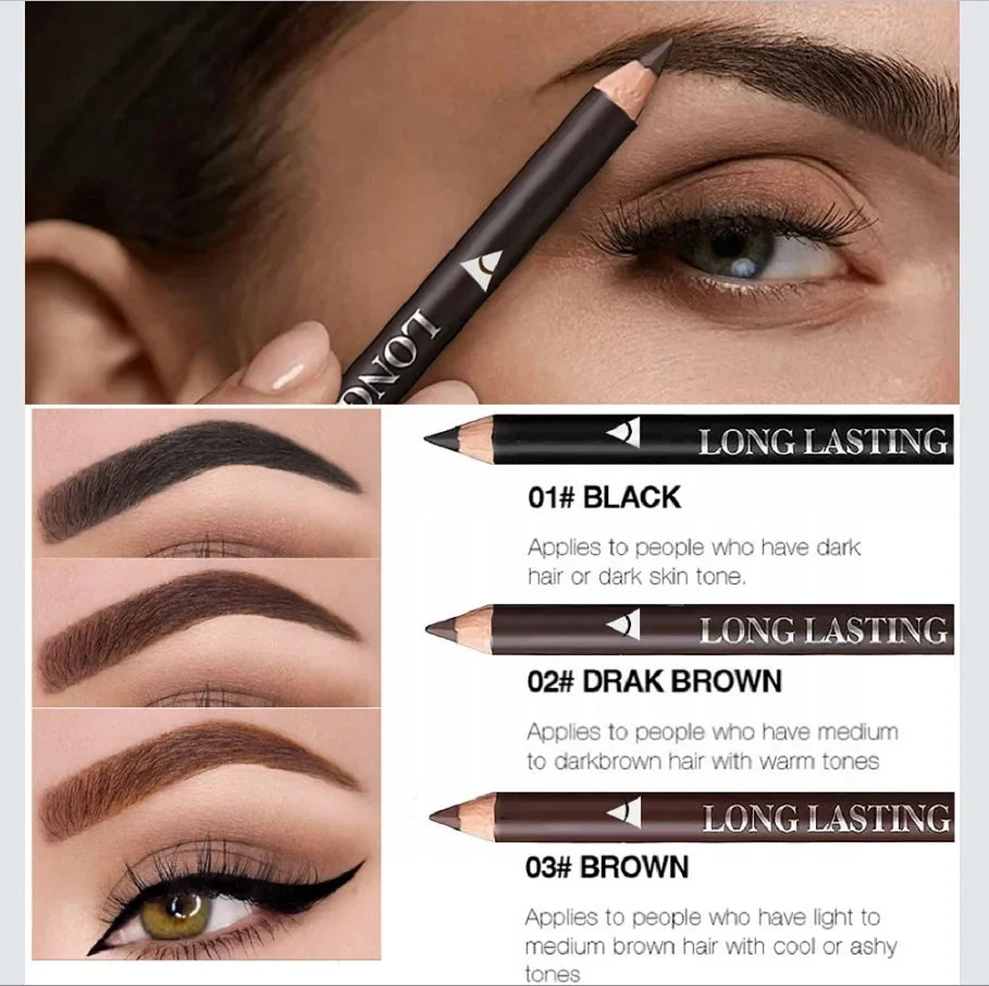 Waterproof Eyebrow Pencil Set 6 or 12 Pcs – 5 Shades Eyebrow Pencil Set HIP