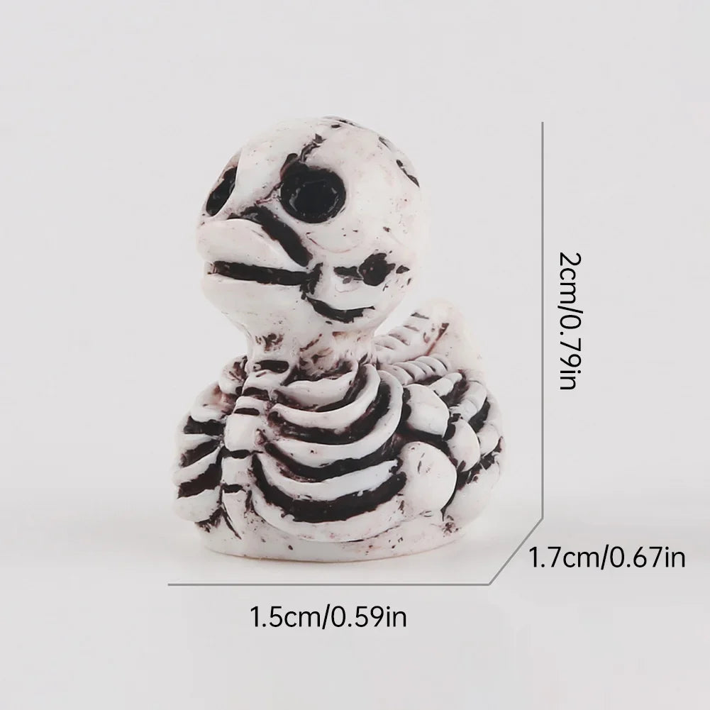 Mini Devil Ghost Skull Resin Ducks Figurines, Cute Spooky Desktop Decor, Halloween Christmas Gift DIY Craft Dollhouse Decor HIP