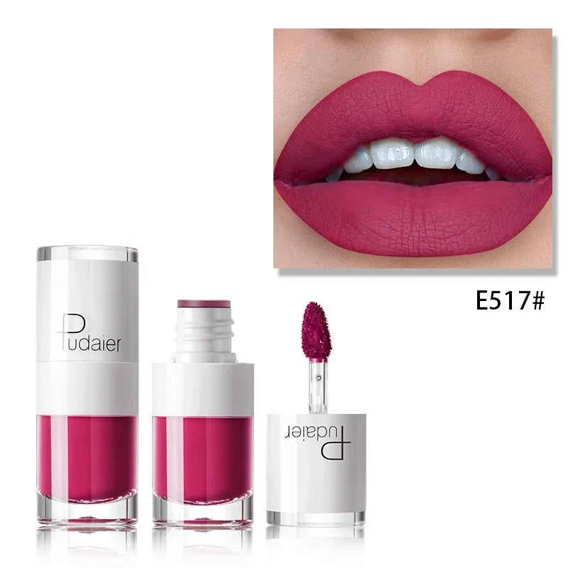 Red Lip Makeup Tattoo Long Lasting Lip Tint Matte Plumper Lip Gloss Liquid Matte Lipstick Waterproof Rouge HIP E517