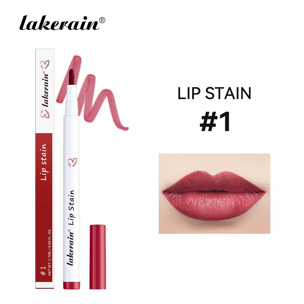 6Colors Lip Stain Pencil Liquid Lip Liner Waterproof Plumping Lip Tint Natural Matte Nude Brown Long Lasting Beauty Makeup Pen HIP 01