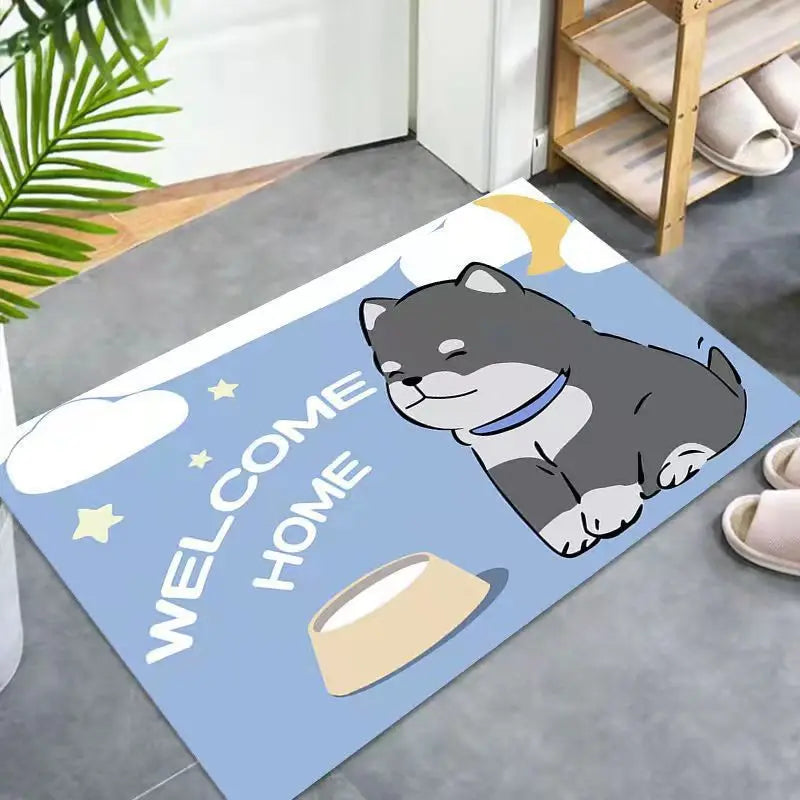 Cartoon Anti-Slip Washable Entrance Door Mat | Polyester Entrance Floor Mat HIP 10 50x80cm-Felt