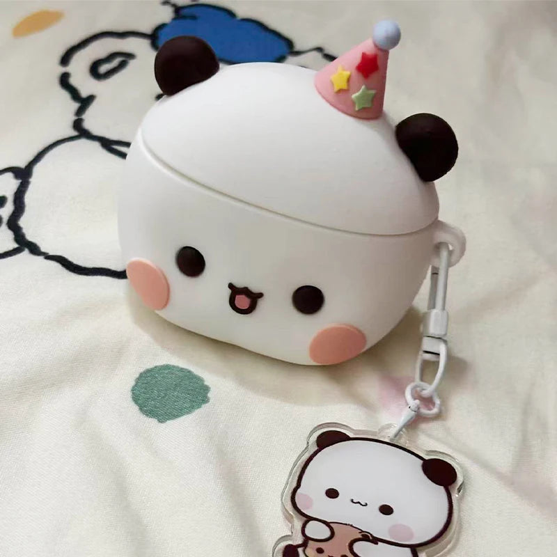 Panda Bubu & Yier Cartoon Wireless Earphone Case Cover Earphone Case Cover HIP