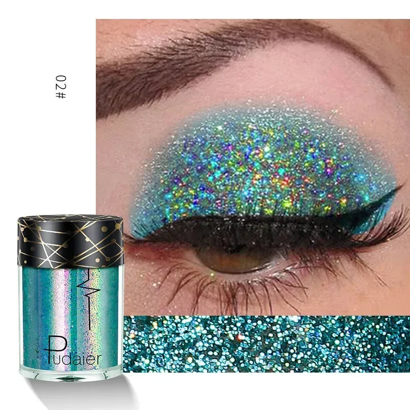 New Glitter Eye Shadow Professional Makeup Monochrome Shining Eyeshadow Sequins Universal Party Cosmetic HIP 02