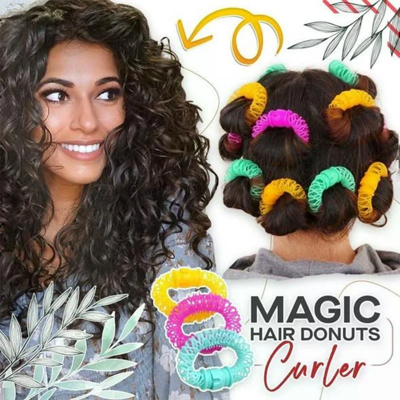Hair Curler Hair Donuts Hair Styling Roller Hairdresser Bendy Curls No Heat Spiral Curls DIY Tool for Women Hair Accessories HIP
