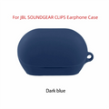 Silicone Earphone Case with Carabiner for JBL SOUNDGEAR CLIPS Earphone Case Cover HIP Dark Blue