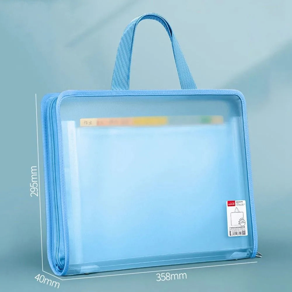 13-Layer Expandable Document Storage Pouch | PET File Bag Document File Organizer HIP blue