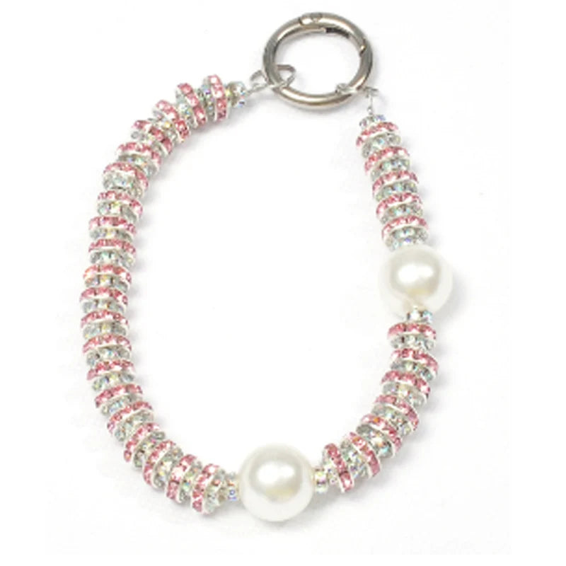 Crystal Pearl Rhinestone Phone Charm Bracelet Wrist Strap Lanyard Phone Charm Bracelet HIP