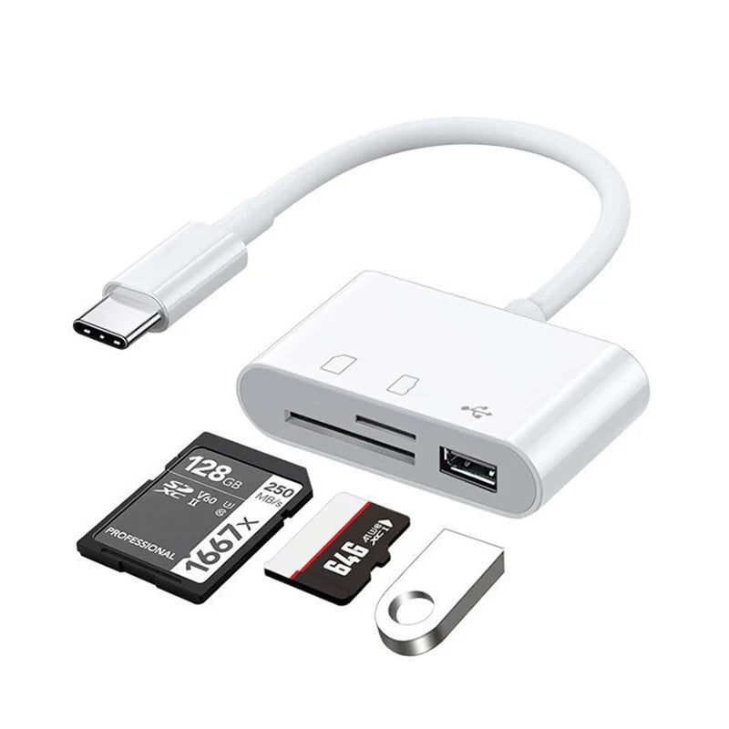 OTG USB-C Card Reader Adapter – SD, TF & USB Hub | OULLX USB-C Card Reader HIP