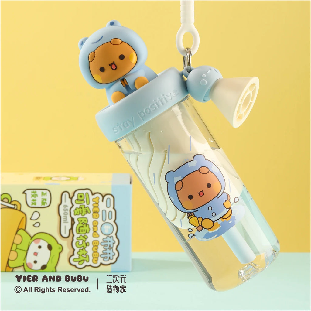 Bubu & Dudu Panda Cartoon Straw Cup 650mL – 2-Pack Gift Cartoon Straw Cup HIP B
