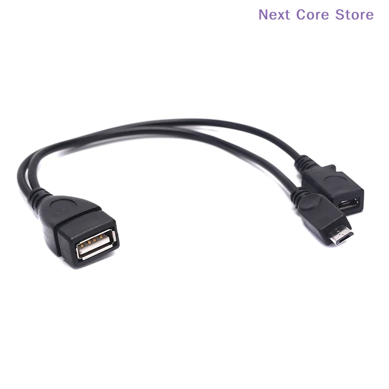 OTG Power Splitter Y Cable – Micro USB to USB-A Adapter USB OTG Y Cable HIP