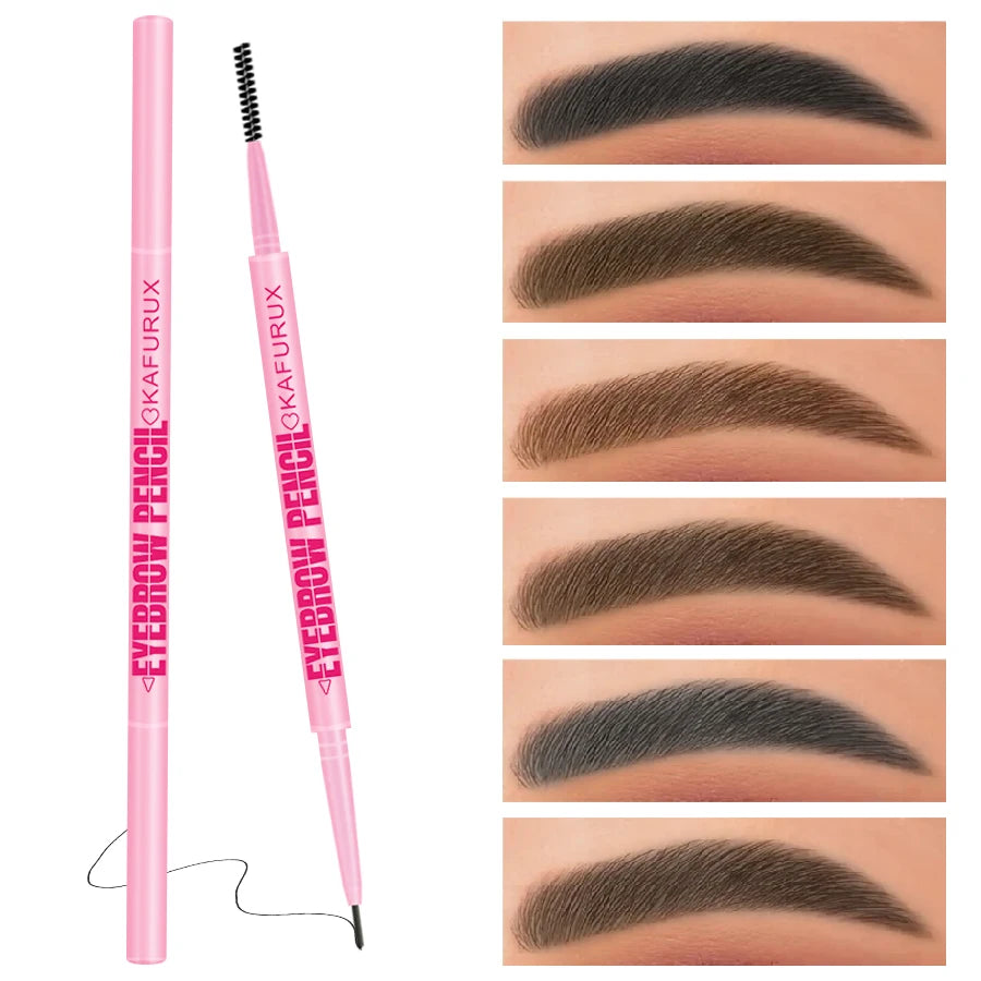 KAFURUX Waterproof Ultra-Fine Double-Ended Eyebrow Pencil 6 Colors Eyebrow Pencil HIP