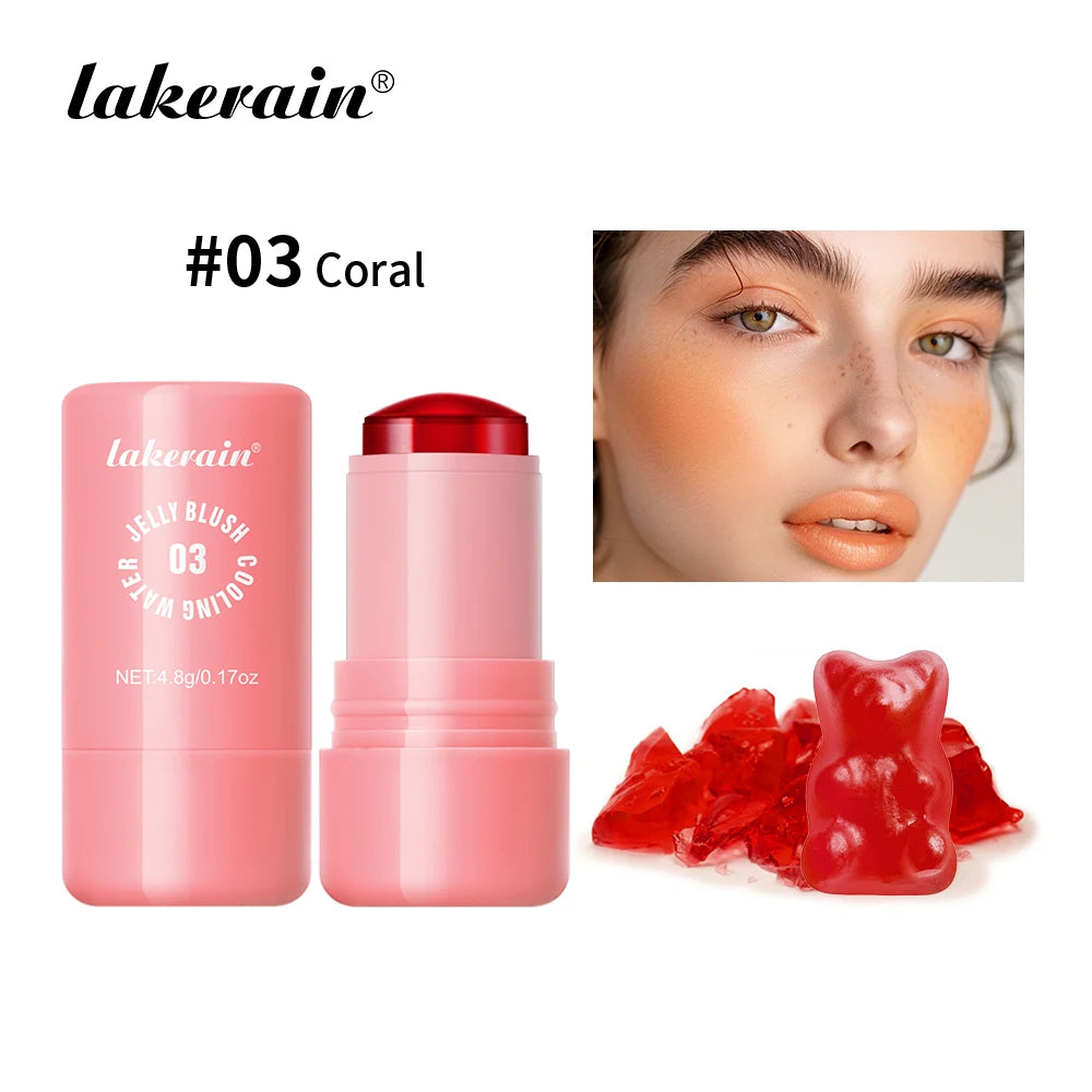 Milk Jelly Tint Stick Water Jelly Lip Gloss Sheer Cheek Stain Cooling Feel Natural Tint Multi Use Makeup HIP Berry