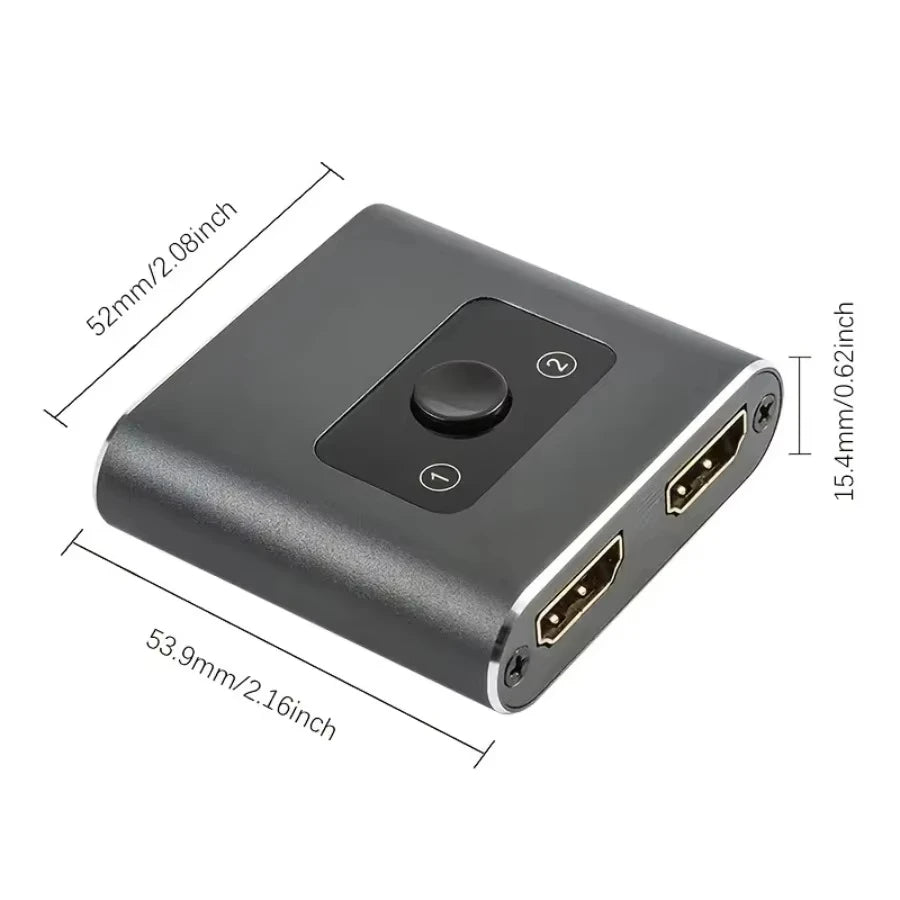 4K HDMI Bidirectional Switch 2 In 1 Out / 1 In 2 Out HDMI Switcher HIP