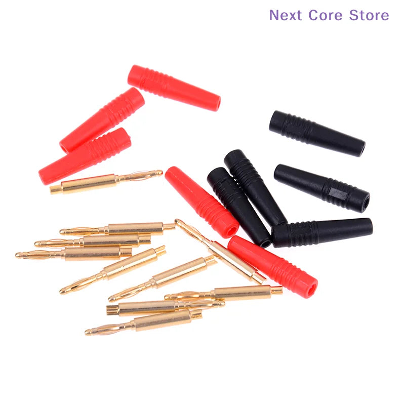 10-Pack 2mm Gold-Plated Banana Plug Solder Connectors Banana Plug Connector HIP