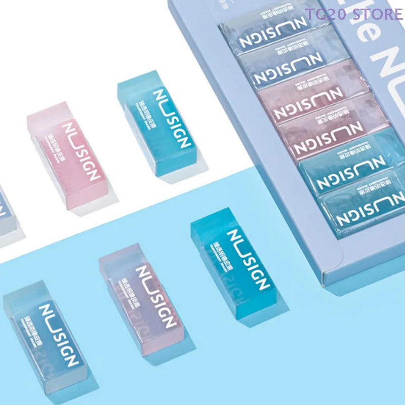 Transparent Soft Rubber Erasers – Colorful Student Stationery Pencil Eraser HIP