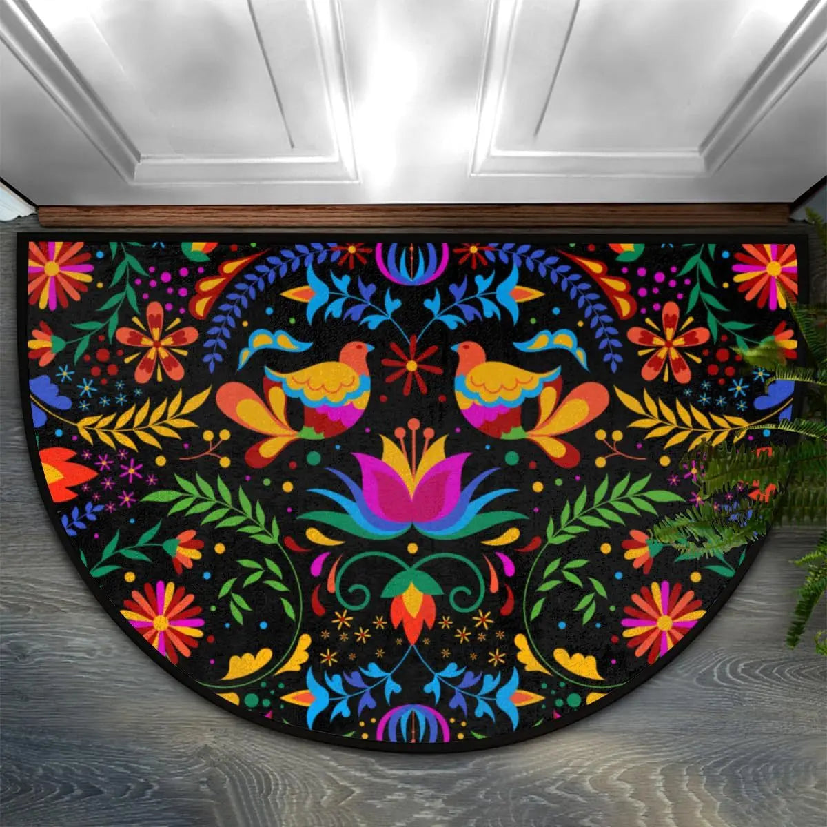 Semi-Circular Doormat – Non-Slip Indoor/Outdoor Entrance Rug Entrance Door Mat HIP 4 60x90cm-Felt