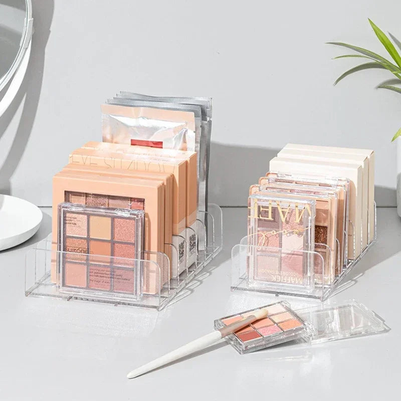Clear Acrylic Eyeshadow Palette Organizer – 7-Grid Holder Makeup Storage Organizer HIP