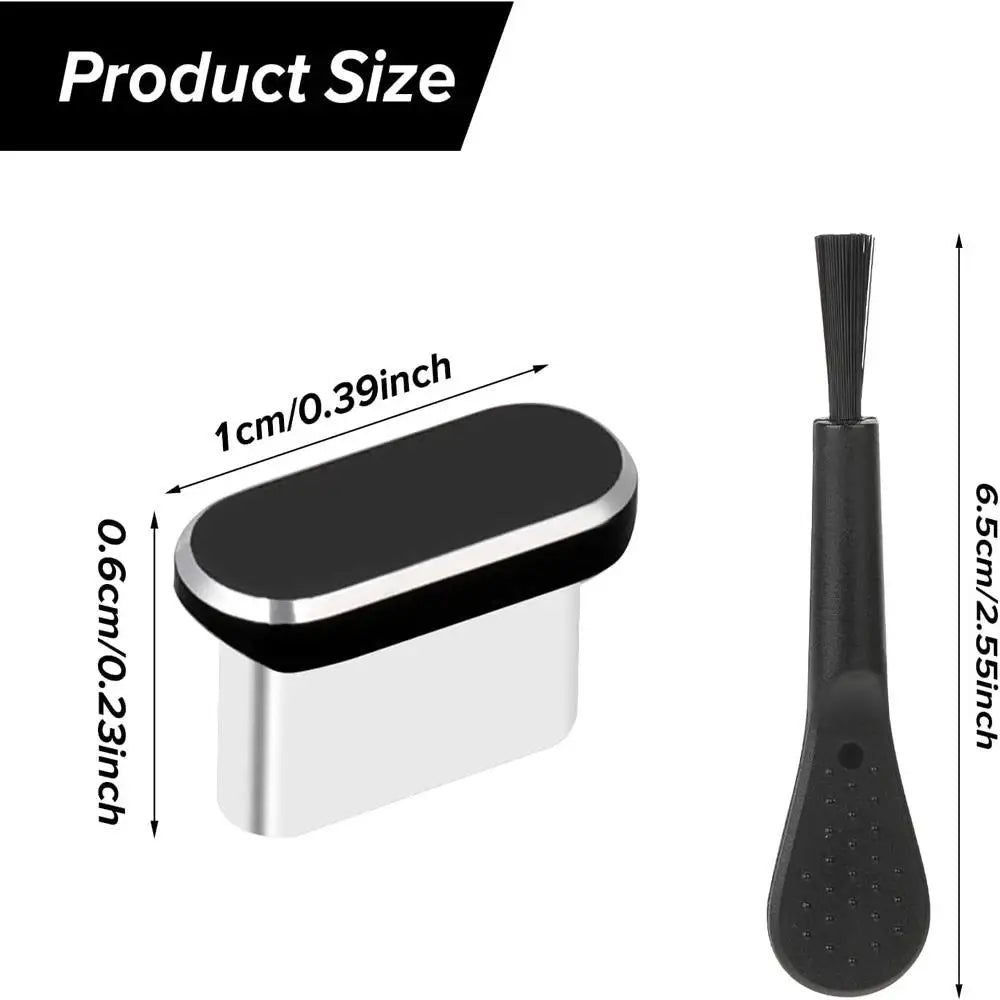 5-Pack USB-C Dust Plug Set with Cleaning Brush | Type-C Cap USB-C Port Cover HIP