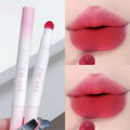 Lip Powder Cream Air Cushion Lips Cream Matte Brick Red Lip Glaze Mud Lipstick Pen Non-Stick Cup Female Lip Tint Korean Makeup HIP 02