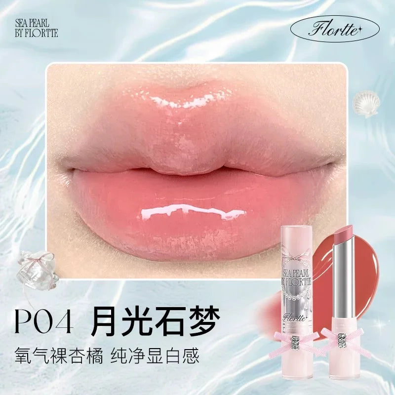 FLORTTE Mirror Finish Lip Gloss Stain – Moisturizing Non-Transfer Lip Gloss Stain HIP P04