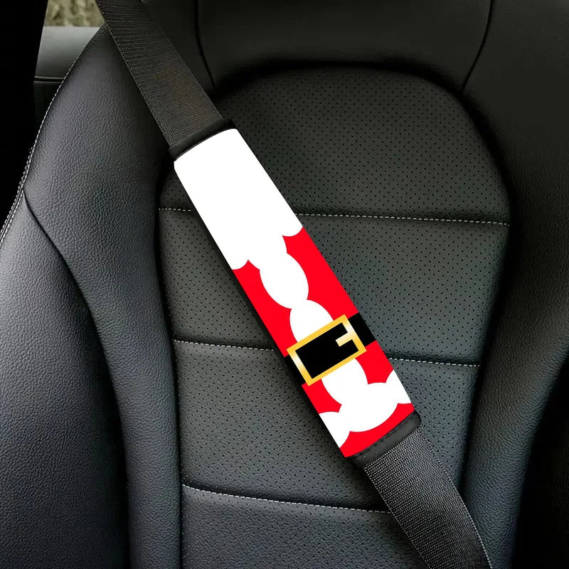 2-Pack Santa Claus Car Seat Belt Covers – Universal Fit Seat Belt Cover HIP