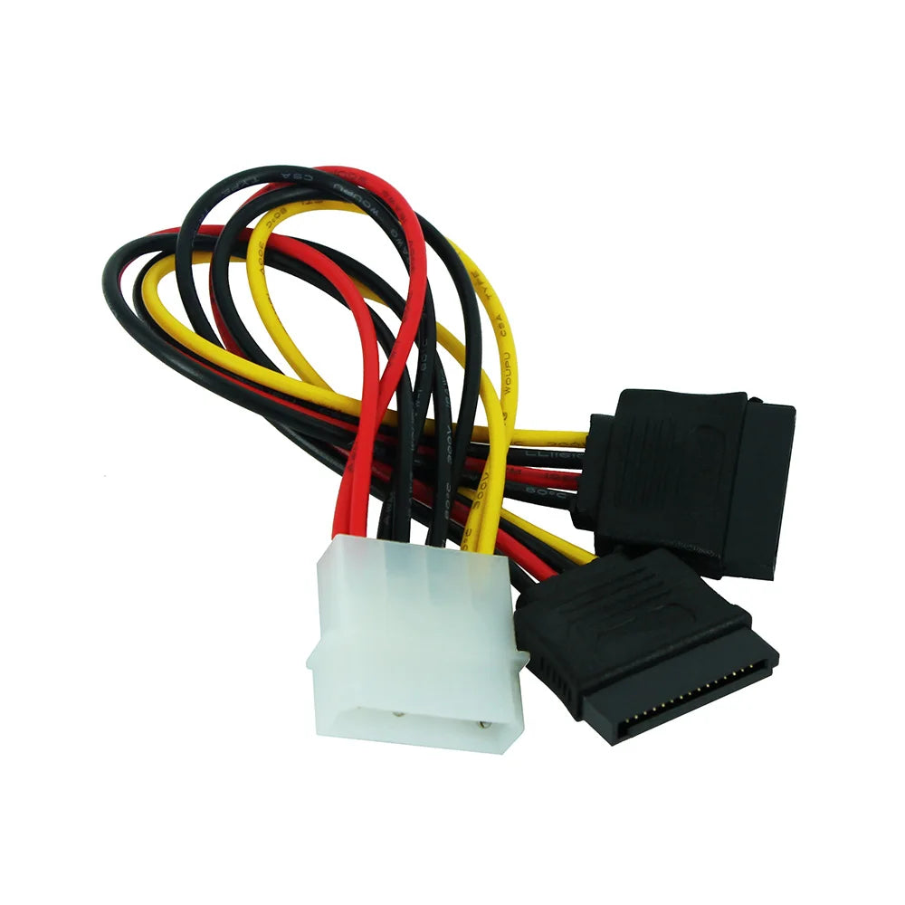 4-Pin Molex to Dual SATA Y Splitter Power Cable – OULLX SATA Power Cable HIP Default Title