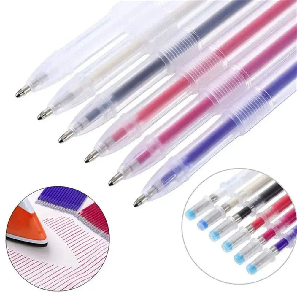 10Pcs/Set Heat Erasable Fabric Marker Pen High Temperature Disappearing DIY Sewing Tools Line Marking Accessories HIP