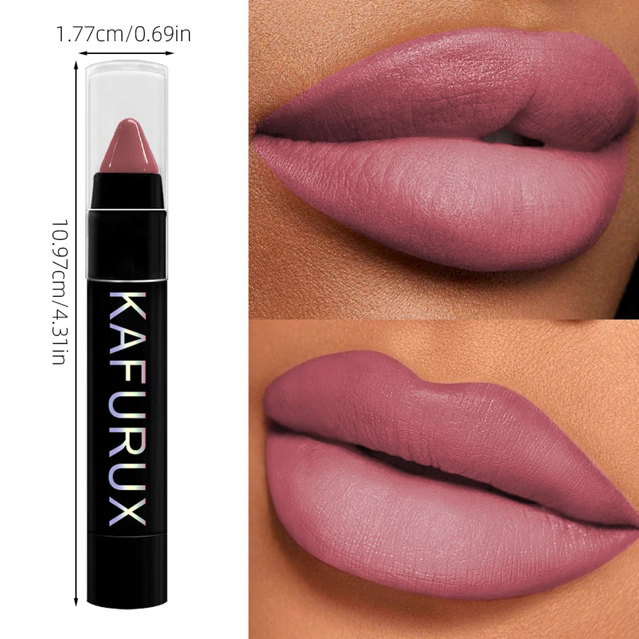 KAFURUX 15-Color Nude Matte Lip Liner Pencil – Waterproof Matte Lip Liner HIP