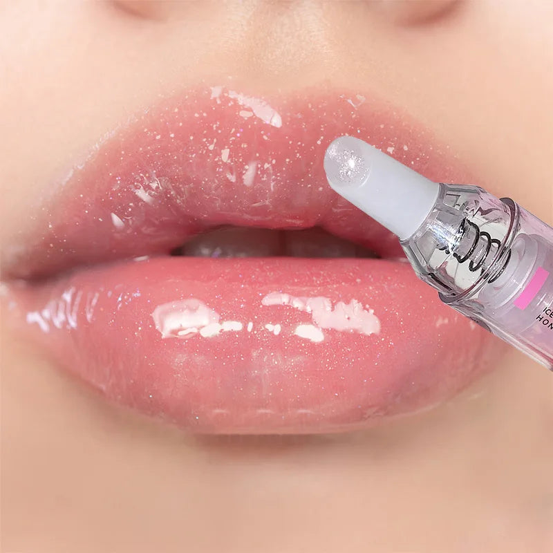 Gege Bear Ice Beet Lip Gloss – Hydrating Glitter Balm Lip Gloss HIP
