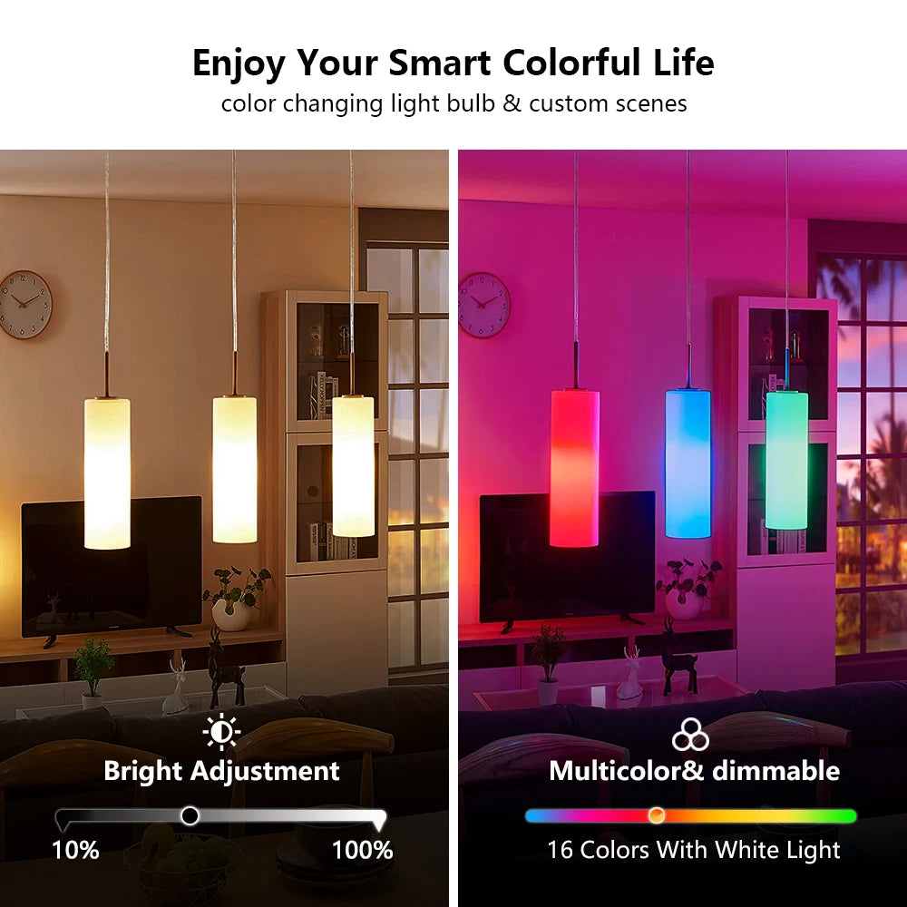 E27 RGBW LED Bulb 5W–15W with IR Remote | Color Changing RGBW LED Bulb HIP