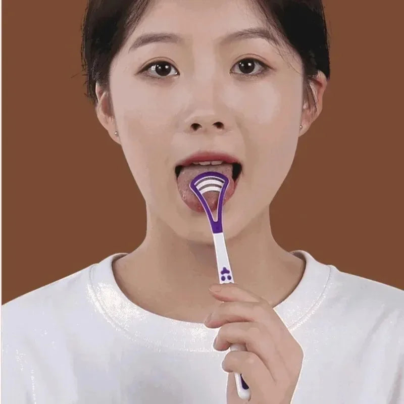 Silicone Tongue Scraper & Brush – Fresh Breath Oral Care Set Tongue Scraper HIP