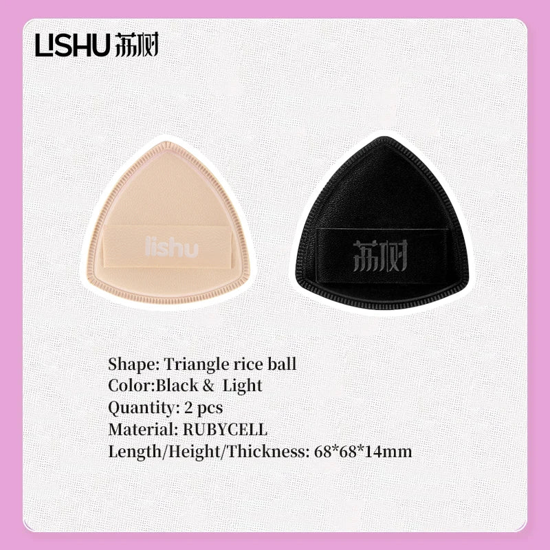 Lishu Black Punk Rubycell Cushion Puff – Wet & Dry Use Makeup Cushion Puff HIP Black with Light