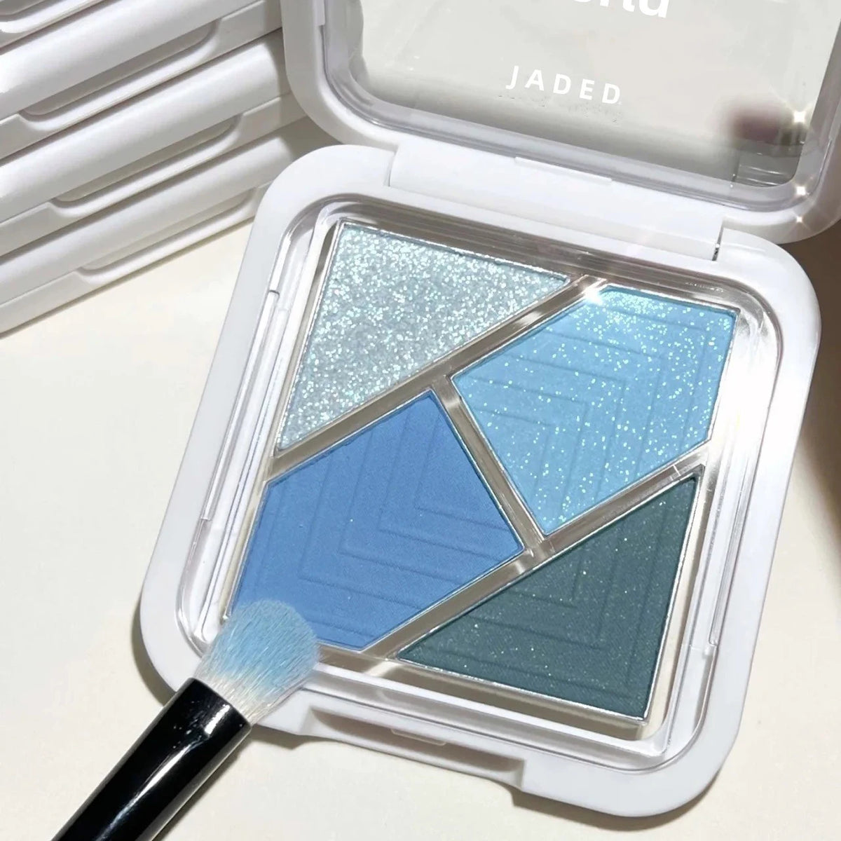 4 Colors Eye Shadow Palette Matte Glitter Green Eyeshadow Blue Pink Black Eye Shadow Pigments Shadow Professional Makeup Palette HIP 01