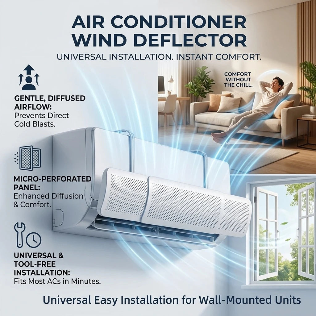  Anti-Direct Blowing Air Conditioning Wind Deflector Wall-Mounted Outlet Baffle Hanging Conditioning Guide Cover HIP