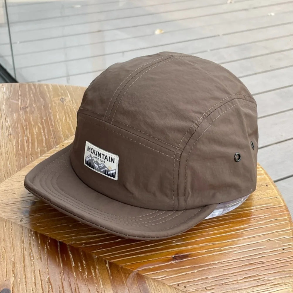 5-Panel Baseball Cap – Embroidered, Quick Dry & Sun Protection Baseball Cap HIP Brown