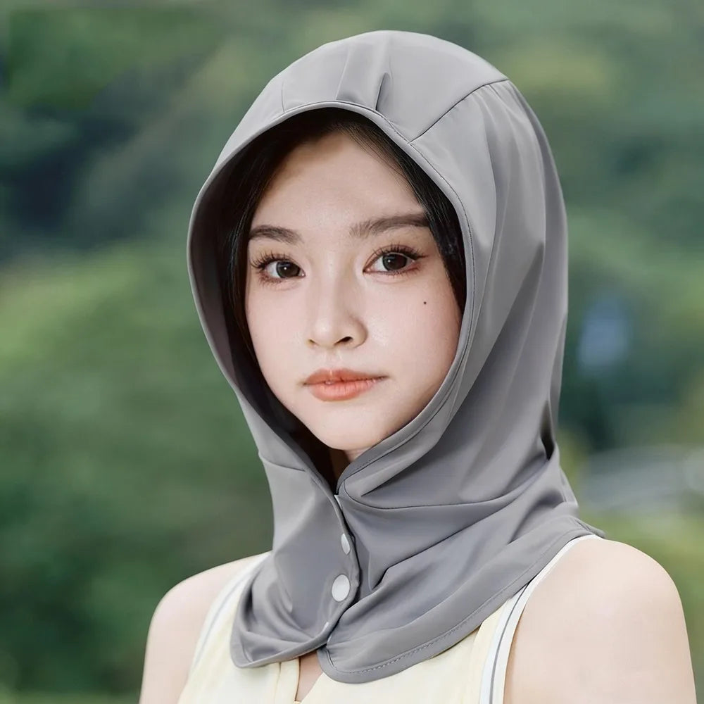Ice Silk UV Face Mask & Neck Cover – Breathable Sun Protection UV Neck Face Cover HIP Dark Grey
