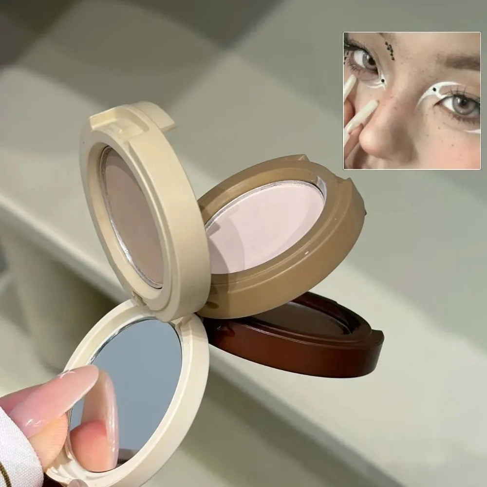 3 Color Contour Palette Matte Pearl Glitter Highlighter Powder Lasting Natural 3D Nose Shadow Blush Facial Sculpting Makeup Tray HIP