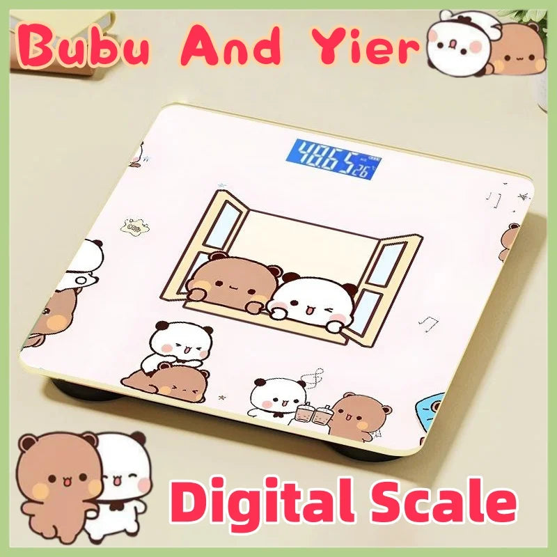 Panda Bubu & Yier Cartoon Digital Scale – Rechargeable Smart Cartoon Digital Scale HIP