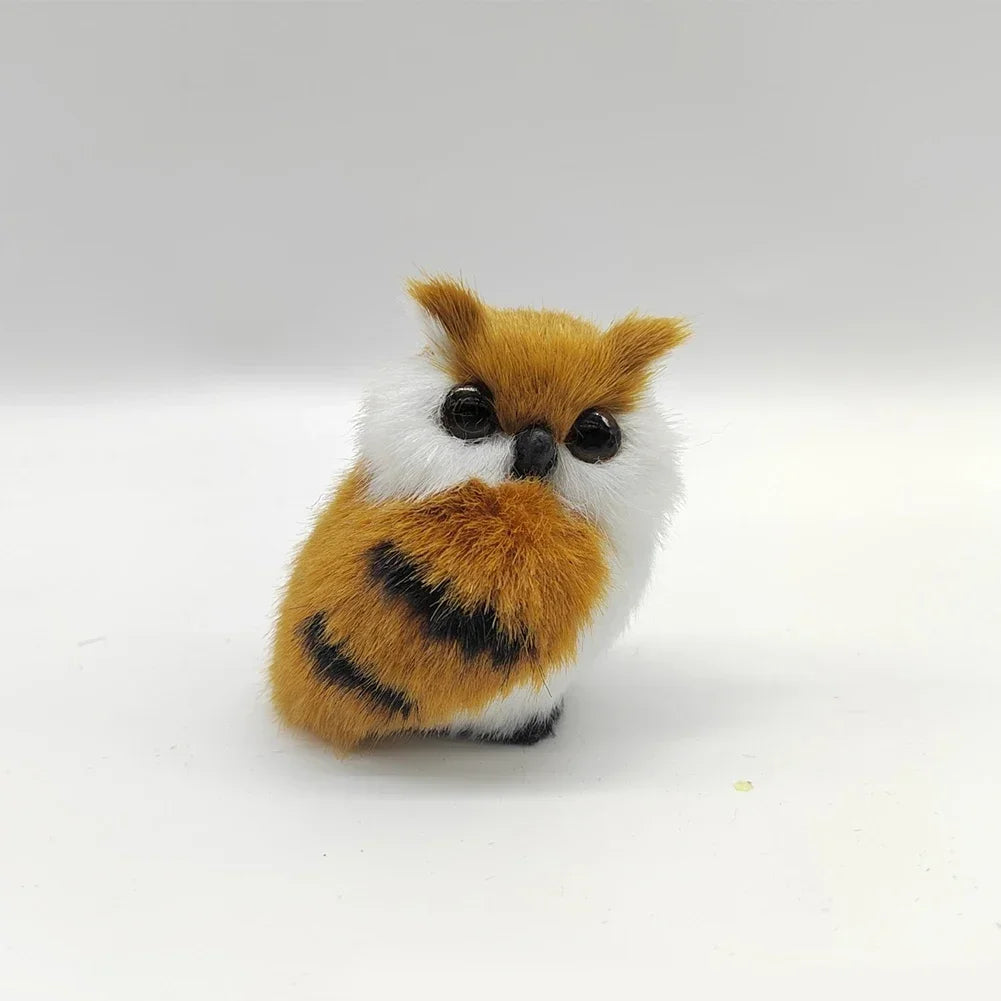 Simulation Owl Ornaments Plush Toys Cute Doll Artificial Fur Toy Christmas Tree Decor Pendant Christmas Gift For Kids Home Decor HIP Brown 2