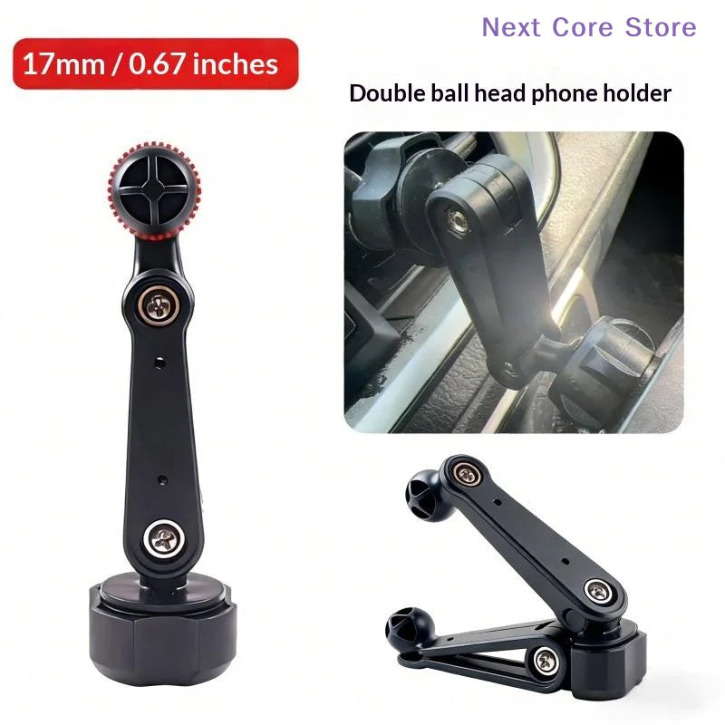 17mm Ball Head Car Phone Holder Extension Arm Adapter Phone Mount Adapter HIP